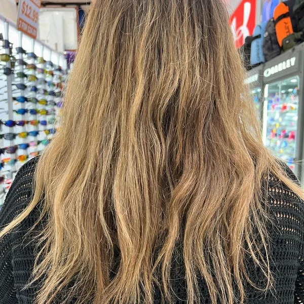 Hair before using Bond Multiplier Deep Cleaning Shampoo