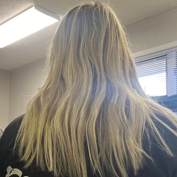 Hair before using Luxury Double Care Shampoo