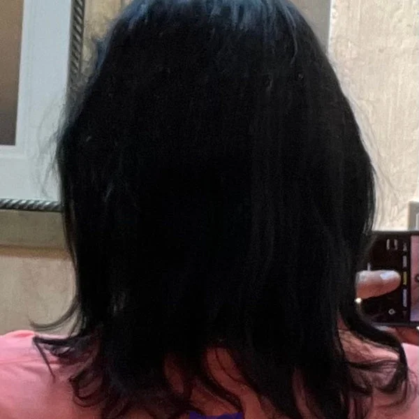Hair after using Luxury Keratin Care Hair Spa