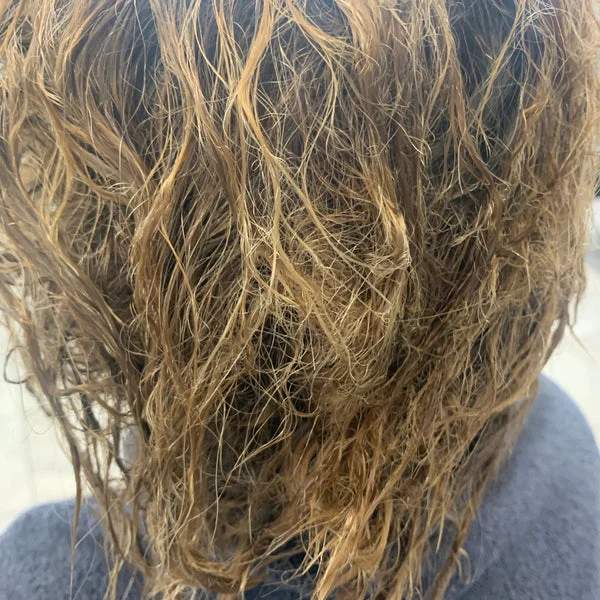 Hair before using Luxury pH Balance Shampoo